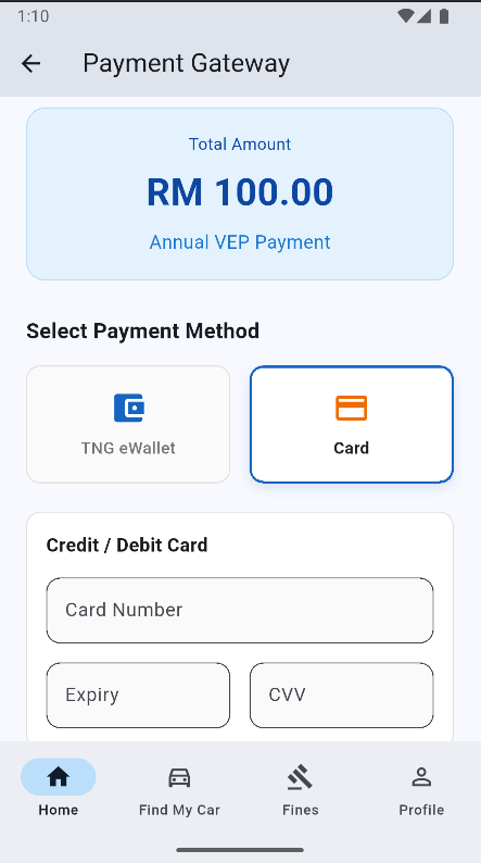 Card Payment Interface