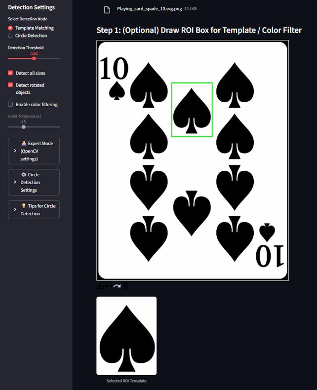 Poker Template Matching 1
