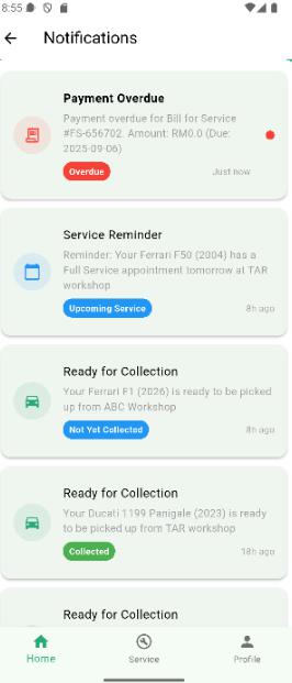 Notification Page
