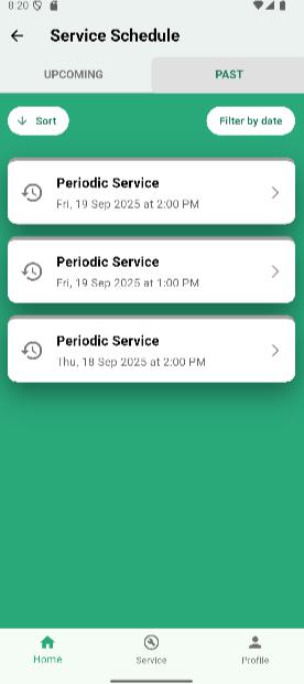 Past Schedule Page
